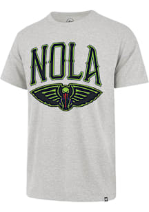 47 New Orleans Pelicans Grey City Edition Played Up Franklin Short Sleeve Fashion T Shirt