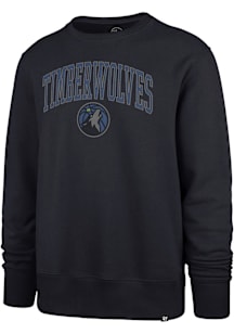 47 Minnesota Timberwolves Mens Navy Blue Arch Gamebreak Long Sleeve Fashion Sweatshirt