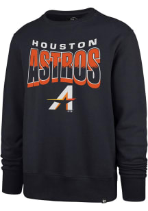 47 Houston Astros Mens Navy Blue Brush By Headline City Connect Long Sleeve Fashion Sweatshirt