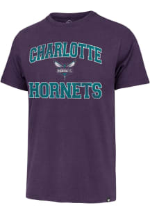 47 Charlotte Hornets Purple Union Arch Franklin Short Sleeve Fashion T Shirt