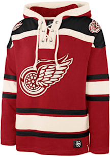 47 Detroit Red Wings Mens Red Superior Lacer Fashion Hood