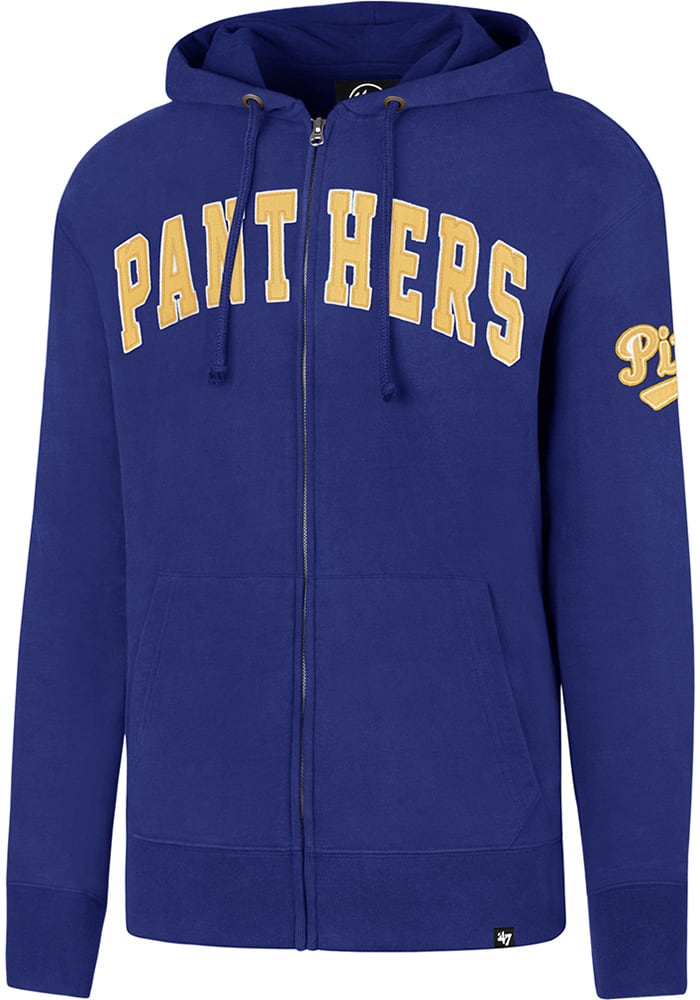 47 Pitt Panthers Mens Blue Striker Long Sleeve Zip Fashion