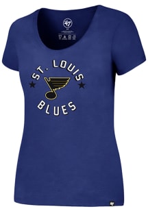 47 St Louis Blues Womens Blue Club Scoop T-Shirt