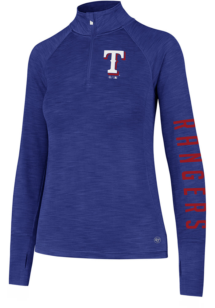 47 Texas Rangers Womens Blue Forward Shade 1/4 Zip Pullover