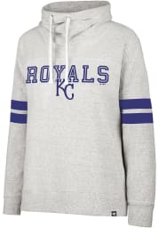 47 Kansas City Royals Womens Grey Offsides Funnelneck Crew Sweatshirt
