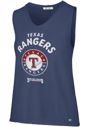 47 Texas Rangers Womens Blue Letter Tank Top