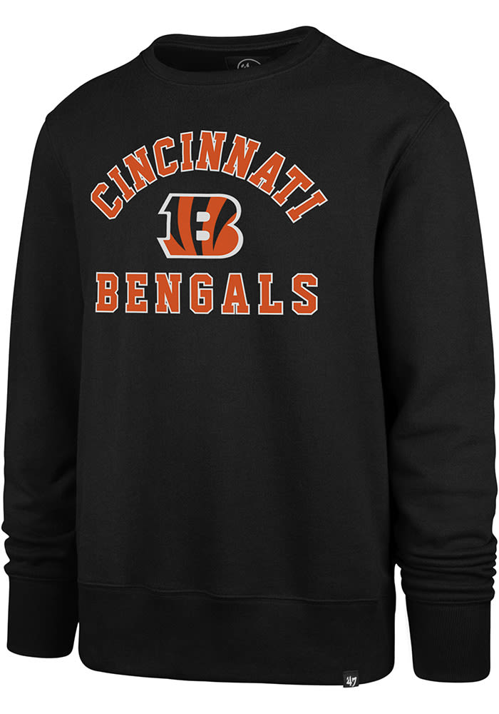 47 Cincinnati Bengals Mens Black Arch Long Sleeve Crew Sweatshirt