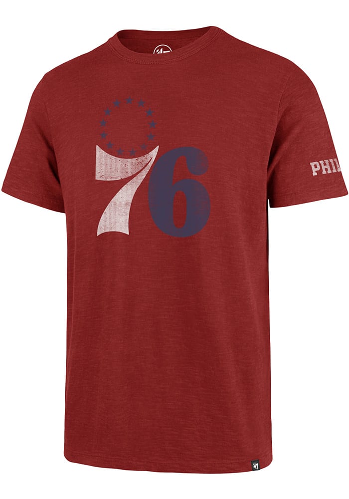 47 Philadelphia 76ers Red Two Peat Short Sleeve Fashion T Shirt