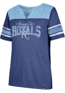 '47 Kansas City Royals Womens Blue Match Tri Blend V-Neck T-Shirt