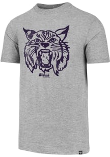 47 K-State Wildcats Grey Throwback Match Short Sleeve Fashion T Shirt