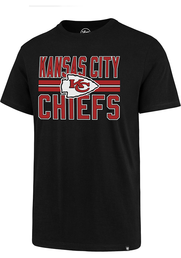 47 Kansas City Chiefs Black Block Stripe Short Sleeve T Shirt