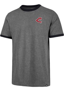 47 Cleveland Indians Grey Rundown Ringer Short Sleeve Fashion T Shirt