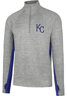47 Kansas City Royals Mens Grey Evolve Long Sleeve 1/4 Zip Pullover