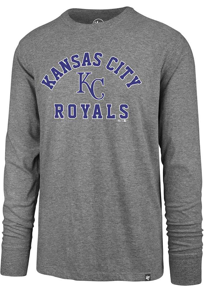 47 Kansas City Royals Grey Super Rival Long Sleeve T Shirt, Grey, 100% Cotton, Size XL, Rally House