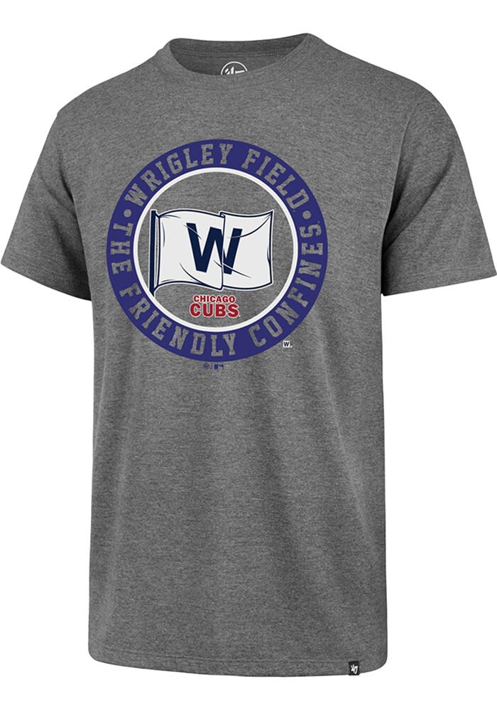 47 Chicago Cubs Grey Throwback Super Rival Short Sleeve T Shirt