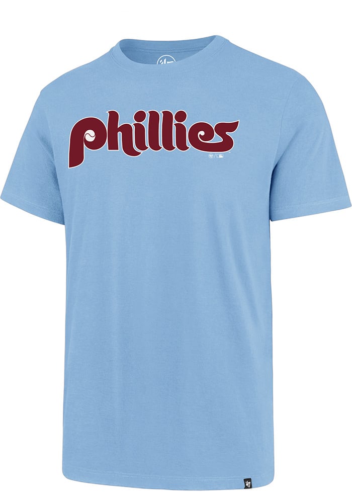 47 Philadelphia Phillies Light Blue Super Rival Short Sleeve T Shirt