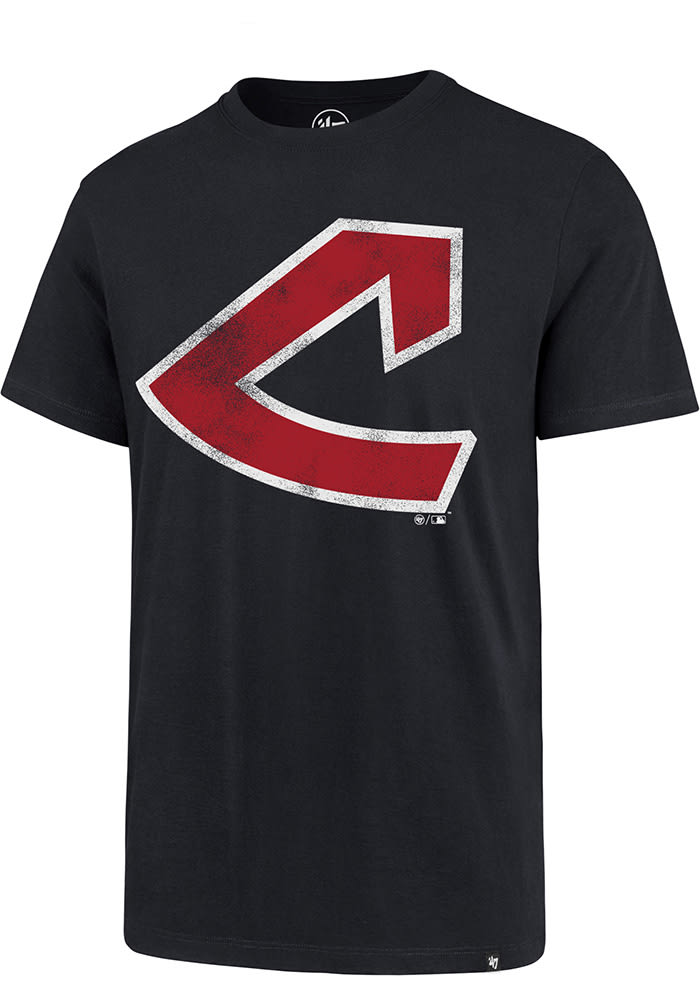 47 Cleveland Indians Navy Blue Two Peat Short Sleeve Fashion T Shirt