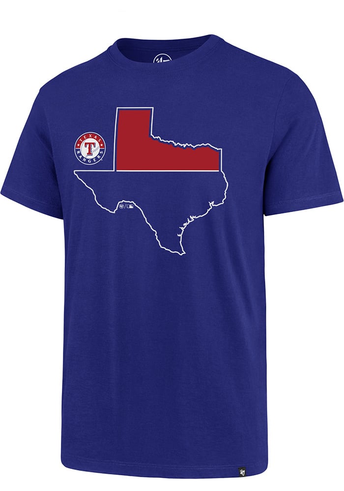 47 Texas Rangers Blue Super Rival Short Sleeve T Shirt