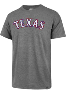 47 Texas Rangers Grey Super Rival Short Sleeve T Shirt