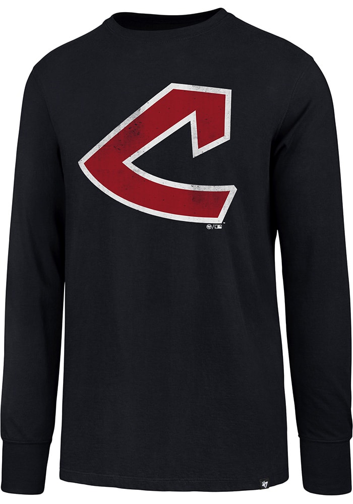 47 Cleveland Indians Navy Blue Super Rival Long Sleeve T Shirt