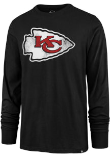 47 Kansas City Chiefs Black Distressed Imprint Long Sleeve T Shirt