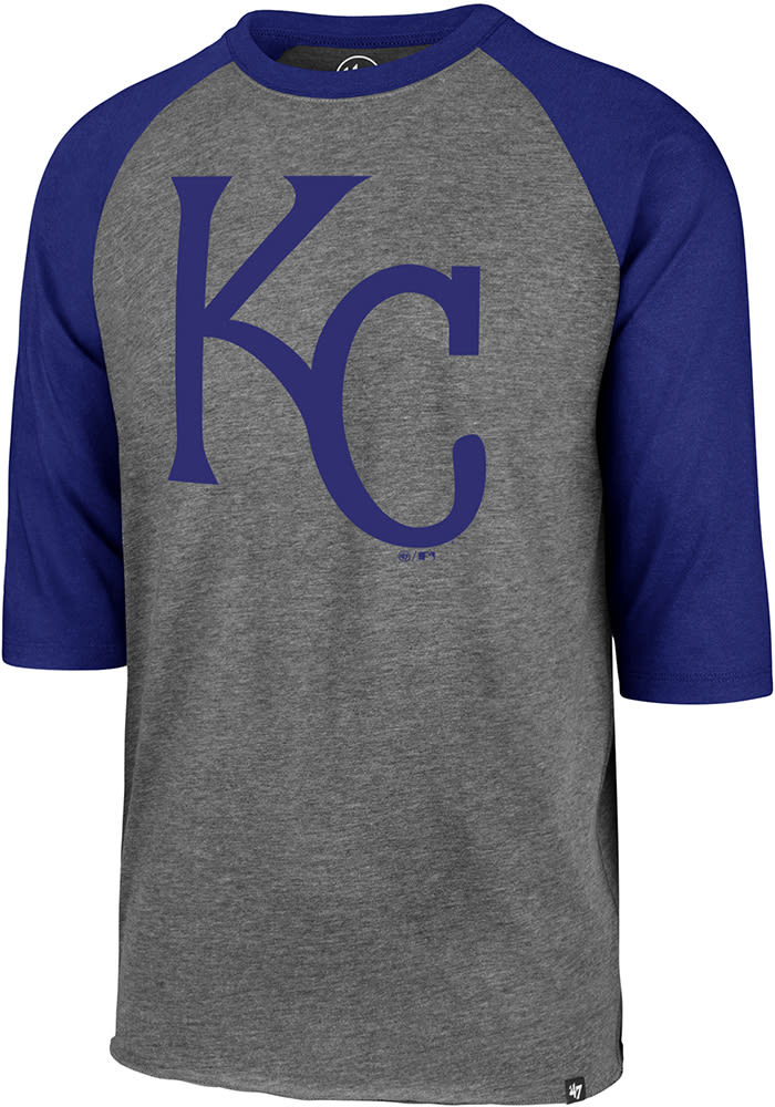 Kansas City Royals Gray Imprint Club Raglan Baseball Tee by '47