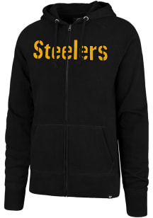 47 Pittsburgh Steelers Mens Black Ovation Long Sleeve Zip Fashion