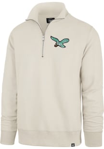 47 Philadelphia Eagles Mens White Striker Long Sleeve 1/4 Zip Fashion Pullover