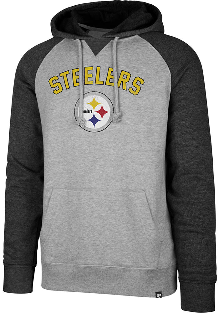 47 Pittsburgh Steelers Mens Grey Match Fashion Hood