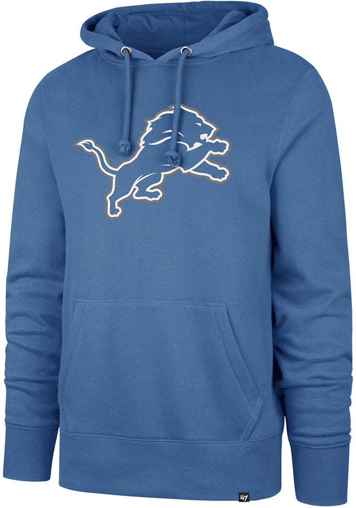 47 Detroit Lions Mens Blue Imprint Long Sleeve Hoodie