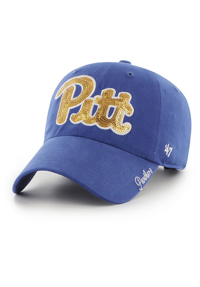 47 Pitt Panthers Blue Sparkle Clean Up Womens Adjustable Hat