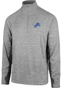 47 Detroit Lions Mens Grey Omni Long Sleeve 1/4 Zip Pullover