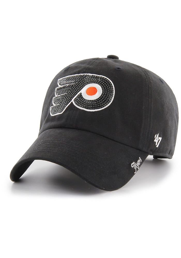 47 Philadelphia Flyers Black Sparkle Clean Up Womens Adjustable Hat