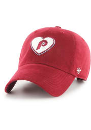 47 Philadelphia Phillies Maroon Courtney W Clean Up Womens Adjustable Hat