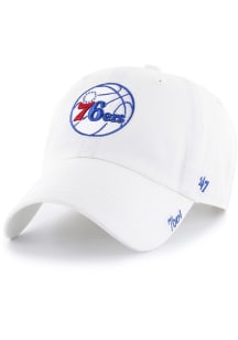 47 Philadelphia 76ers White Miata Clean Up Womens Adjustable Hat