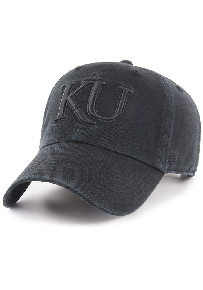 47 Kansas Jayhawks Clean Up Adjustable Hat - Black