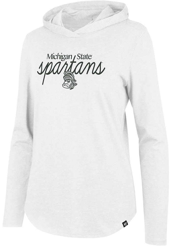 47 Michigan State Spartans Womens White Club Hooded Sweatshirt