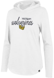47 Michigan Wolverines Womens White Club Hooded Sweatshirt