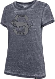 47 Penn State Nittany Lions Womens Navy Blue Fade Out Short Sleeve T-Shirt