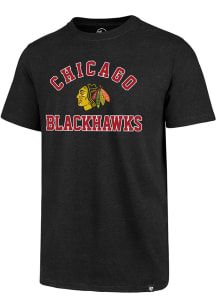 47 Chicago Blackhawks Black Varsity Arch Short Sleeve T Shirt