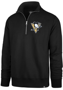 47 Pittsburgh Penguins Mens Black Striker Long Sleeve 1/4 Zip Fashion Pullover