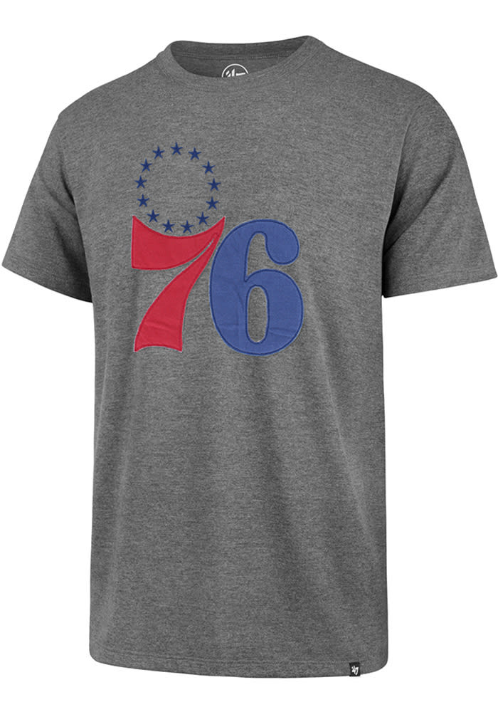 47 Philadelphia 76ers Grey Fieldhouse Short Sleeve Fashion T Shirt