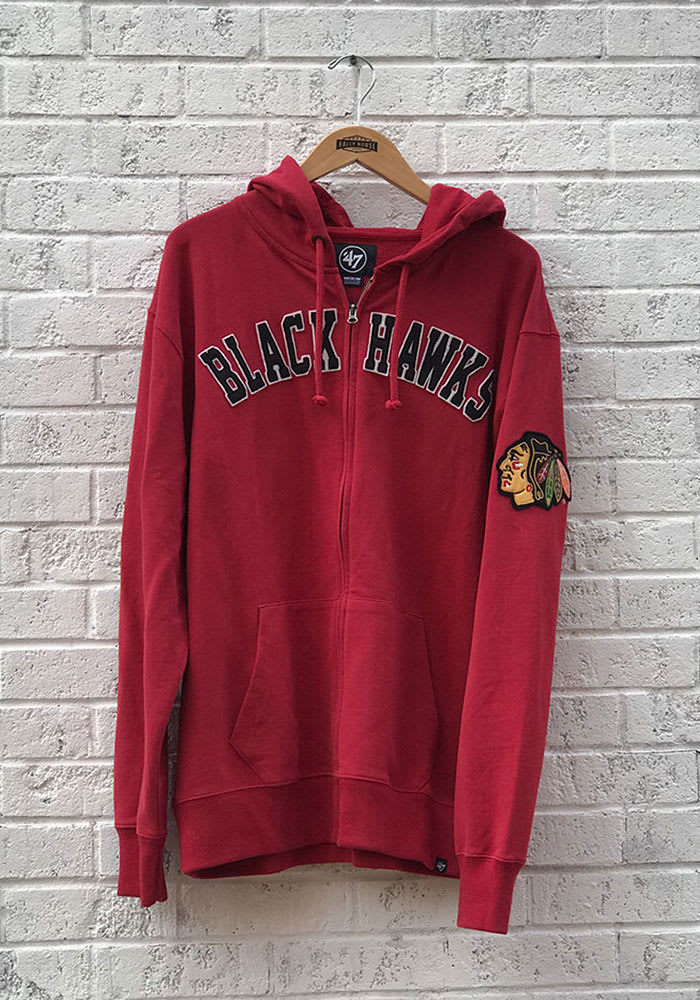 47 Chicago Blackhawks Mens Red Striker Long Sleeve Zip Fashion