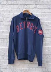 47 Detroit Pistons Mens Blue Striker Long Sleeve 1/4 Zip Fashion Pullover