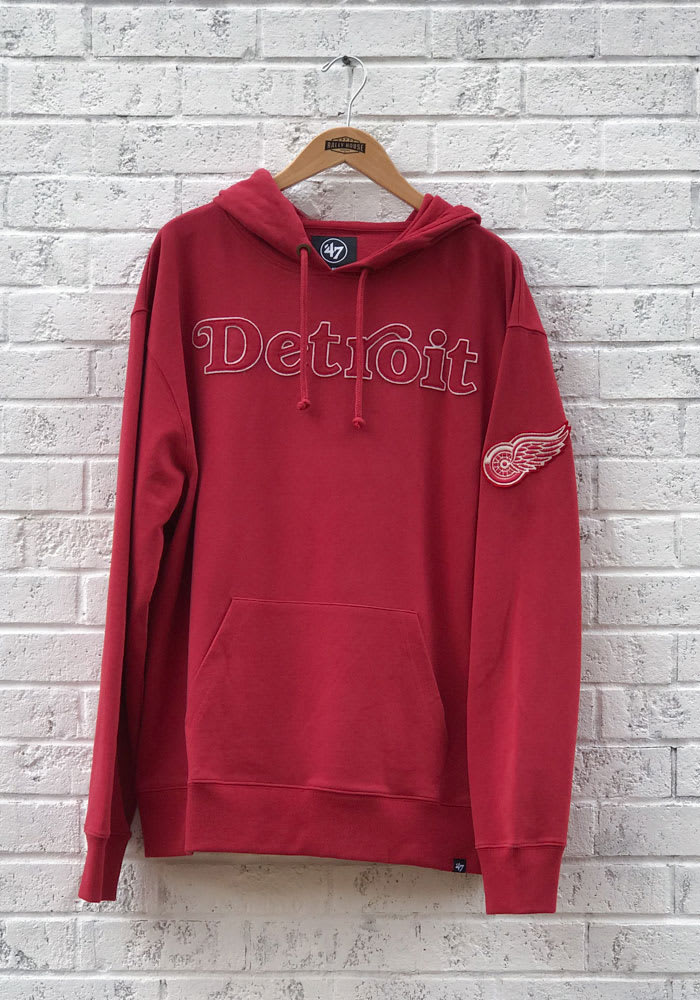 Detroit Red Wings Antigua Victory Colorblock Pullover Hoodie