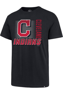 47 Cleveland Indians Navy Blue Super Rival Short Sleeve T Shirt
