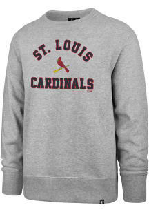 47 St Louis Cardinals Mens Grey Headline Crew Long Sleeve Crew Sweatshirt