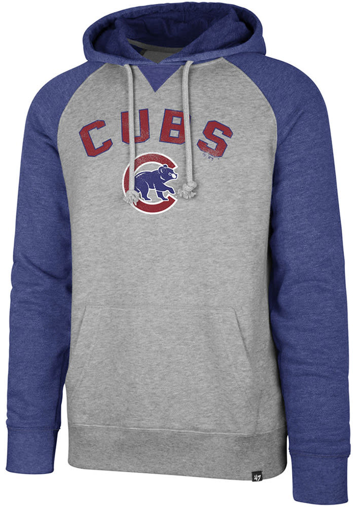 47 Chicago Cubs Mens Grey Match Raglan Hood Fashion Hood