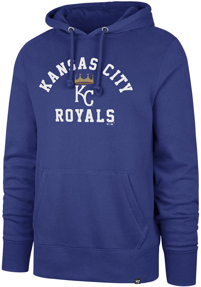 47 Kansas City Royals Mens Blue Headline Hood Long Sleeve Hoodie