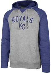 47 Kansas City Royals Mens Grey Match Raglan Hood Fashion Hood